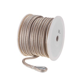 Seachoice Boat Anchor Rope, Double-Braid, Nylon, Achor Line, 1/2 in. X 150 Ft., Gold/White
