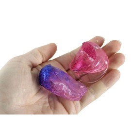 12 Two Toned Glitter Slime Filled Easter Eggs - Pre Filled for Egg Hunt - Party Favors - Easter Gift - Bulk 1 Dozen