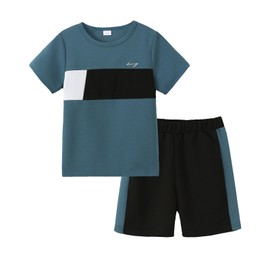 KIMI BEAR Boys Clothes Size 11-12 Youth Teen Boy Summer Outfits Shorts Sleeve Crewneck T Shirts Tee Tops Active Short Sets 12 Years Old Boys Clothes