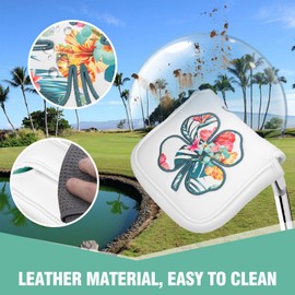 BAIRBRE Golf Putter Covers Mallet Putter Headcover Blade Putter Cover Golf Club Covers with with Magnetic for Most Brand (Mallet Putter 2/White)