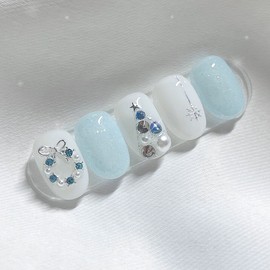 [Handmade Nail Tips] Illumination Nail Tips - Full Square (Long Square) / [수제네일팁] 일루미네이션 네일팁 - 풀스퀘어 (롱스퀘어)