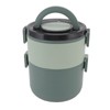 Stackable Lunch Box 1600ml Dual Layers Stainless Steel BPA Free