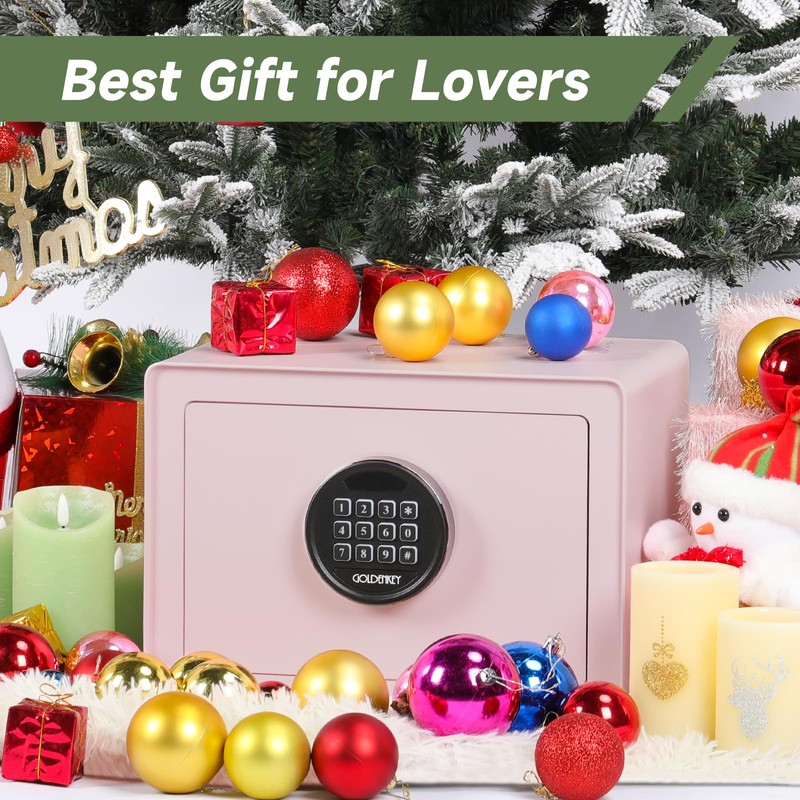 Goldenkey Luxury Digital Jewelry Safe with Keypad for Home, Small