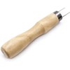 Button Hook and Zipper Pull Assist Tool with Wooden Handle