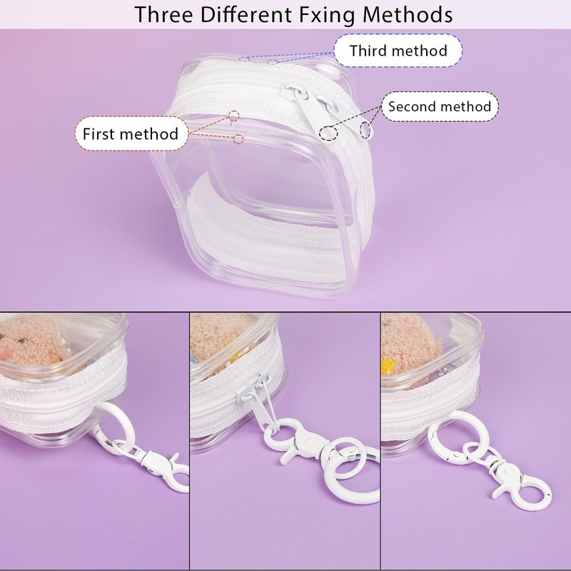 Tandoler PVC Multifunction Organizer: Earbud Case, Blind Box Doll Transparent