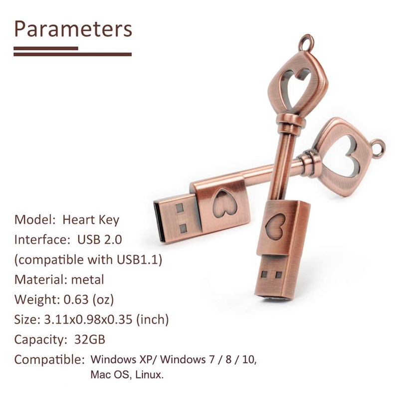 BORLTER CLAMP BorlterClamp 32GB USB 2.0 Flash Drive Retro Metal