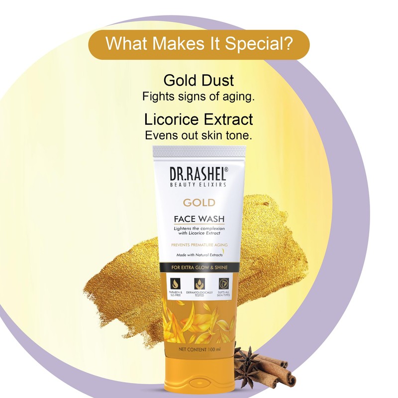 DR.RASHEL Gold Face Wash The Complexion With Licorice Extract With