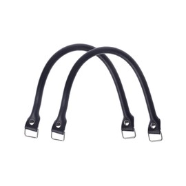 Bag Handle, Genuine Leather, Bag Handle with D Tube, Detachable Handle, Handle, Handle, For Business Bag Repair, Repair Handle, Genuine Leather, Cowhide Leather, Replacement Handle (Black)