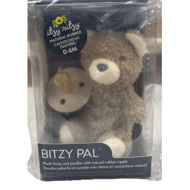 Itzy Ritzy Pacifier & Lovey Set - Natural Rubber Paci with Stuffed Animal Lovey
