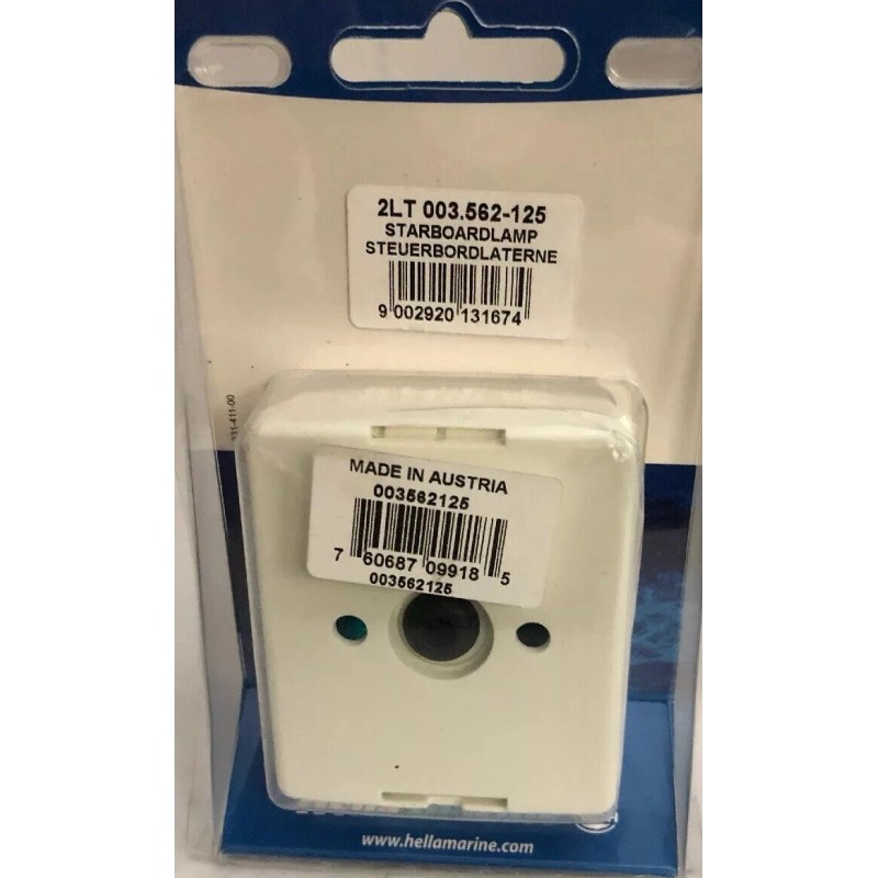 HELLA MARINE 003562125 Starboard Navigation Lamp- Incandescent - 1nm -