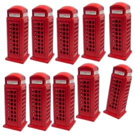 10 x London Telephone Box Magnet, British Souvenir Metal Magnet, Red Phone Booth 3D Die Cast Magnet
