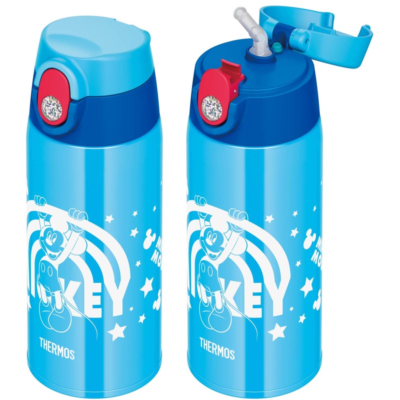 Thermos Water Bottle Vacuum Insulated Two Way Bottle 0.6L/0.64L Mickey