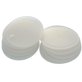 Leak Proof Platinum Silicone Sealing Lid Inserts/Liners for Mason Jars (10 Pack, Wide Mouth)