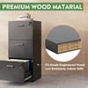 DEVAISE 3 Drawer File Cabinet with Lock, Vertical Wood Filing