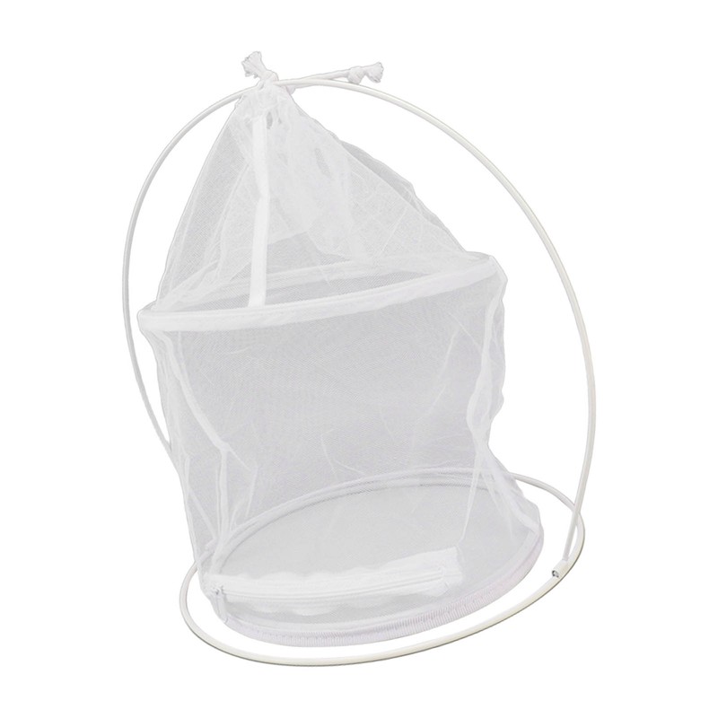 Cylindrical Iron Frame Hanging Cage Butterfly Habitat Cage Ornamental Outdoor