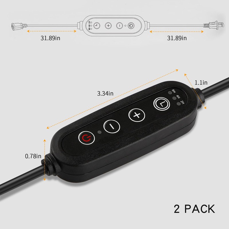 Lamp Dimmer Switch with Cord, Plug-in Dimmer 110-120V Indoor Timer