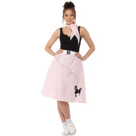 Karnival Costumes 50s Style Light Pink Poodle Skirt and Necktie Women's Costume Medium 10-12