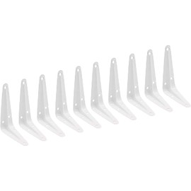 TERF® London Shelf Bracket White 100mm X 75mm (4 X 3 inch) Wall Mounted Shelving Support Corner Brackets Book Shelf Bracket Floating Shelve Bracket and Multi Purpose Use - Pack of 10