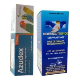 Pomada Azudex Y Bioparacit Topico Para Aves De Ornato