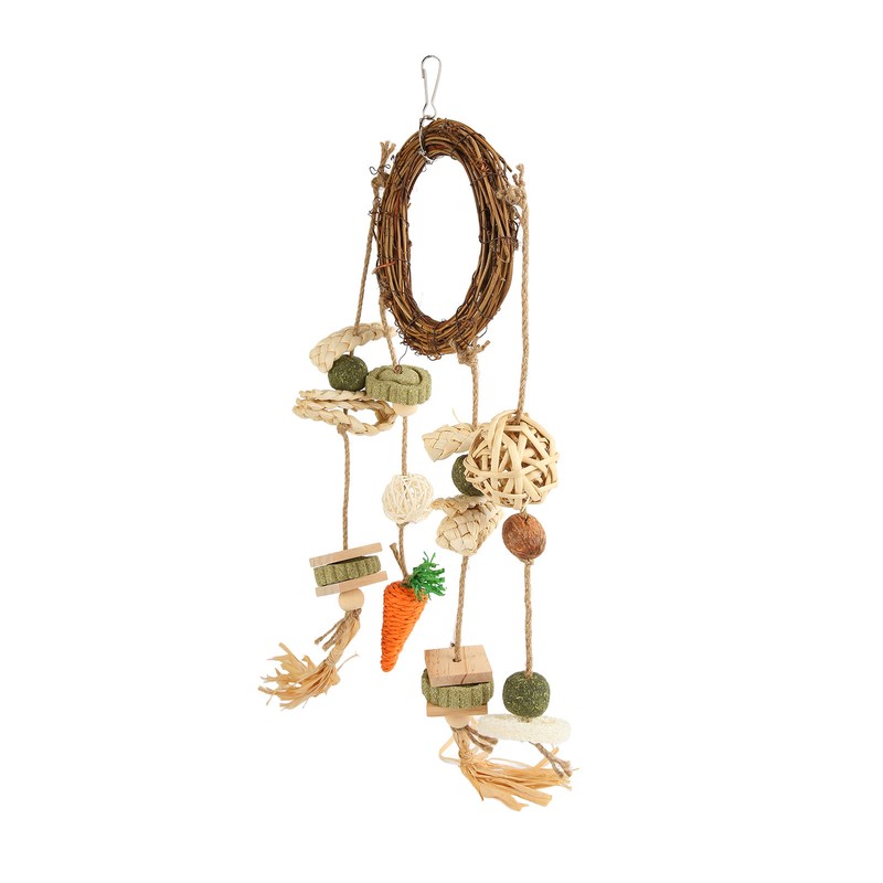 Rabbits Cage Hanging Chew Toys Safe Teeth Grinding Healthy Bunny