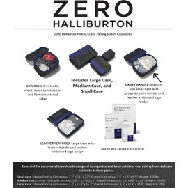 ZERO Halliburton Packing Cubes, Packing System Accessories (Black, Large Packing Cube)