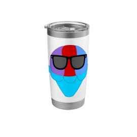 Hawaiian Shave Ice Rainbow Snow Cone Sunglasses Summer Treat Stainless Steel Insulated Tumbler