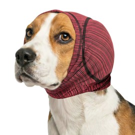 Quick-Dry Dog Ear Cover for Ear Protection & Hematoma,L,Red