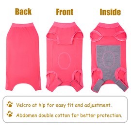 Axcimond Dog Recovery Suit Dog Onesie After Surgery Female Male Small Medium Large Dogs Surgical Recovery Suit Doggie Onesie Prevent Licking Spay Suit Chien Post Operation Dog Cone Collar Alternative