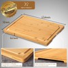 Extra Large Cutting Board, 17.6" Bamboo Cutting Boards for Kitchen