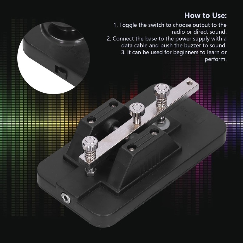 Telegraph Tapper with Buzzer, Manual Morse Code Key, CW Practice