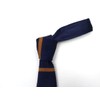 F NODE Knit Tie, Narrow Tie, Sword Tip, Striped, Navy