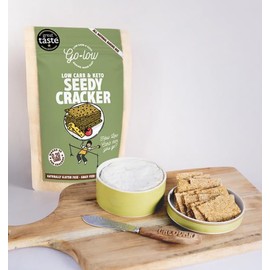 GO-LOW Keto Seedy Cracker Mix - 0.2g carbs each | Low Carb | Diabetic Friendly | Vegan | Gluten Free | Paleo | Makes 25-30