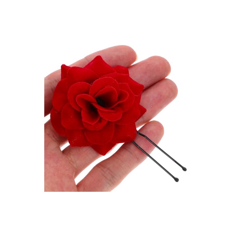 Artibetter Horquillas Rosa Roja Accesorios Para El Cabello 4 X