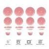 16pc Pink Irregular Sonoma Ceramic Stoneware Dinnerware Set Elegant Partical
