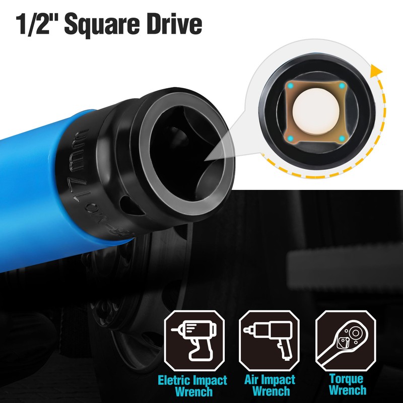 DURATECH Impact Wrench Nut Set, Socket Set Power Protective Inserts