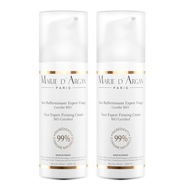 Dúo Cuidado Crema Facial Reafirmante | 100% Natural Orgánico Vegano Antiedad | Hidratante Alisa Repara Flacidez Con Macadamia Rosa Damascena Y Aceite De Argán | Marie d’Argan