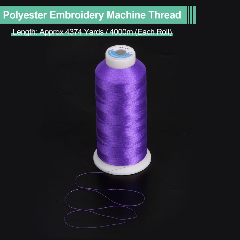 Sourcing Map Lilac Purple 120D/2 Polyester Sewing Thread, 4374 Yards,