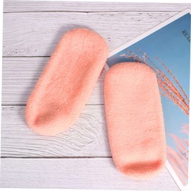 Beavorty 1pair Gel Moisturizing Heel Socks for Foot Care Anti-crack and Moisturizing Design Breathable and Comfortable Ankle Socks for Daily Wear and Dry Cracked Heels Orange