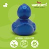 SUPERLOTTI Squeaky duck Renate blue metallic, an original bath duck,