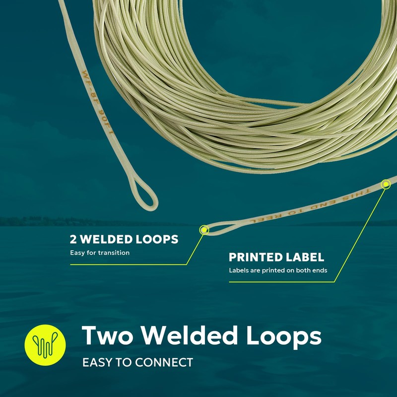 SF Fly Fishing Floating Line with Welded Loop Weight Forward