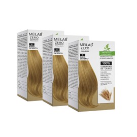 MEILAB Permanent Hair Colour without Ammonia - Pack of 3 - Light Blonde Hair Dye #8