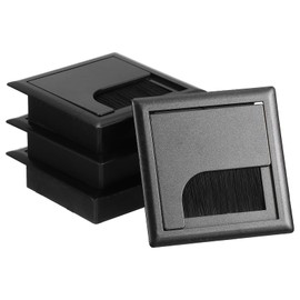 VILLCASE 4 Piezas Cubierta para Agujero de Cable, Ojal de Escritorio, Plástico Organizador de Cables Computadora Portátil Cubierta de Orificio Inserto de Tapa de Enchufe para Administración