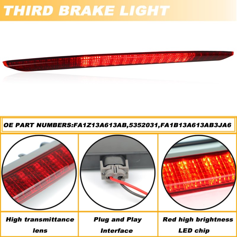 KEEGTBOX High Mount Stop Lamp LED Third Brake Light FA1Z13A613AB