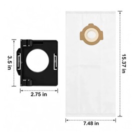 6 Pack 49-90-2016 Dust Bags for Milwaukee 0960-20 Wet/Dry Vacuum