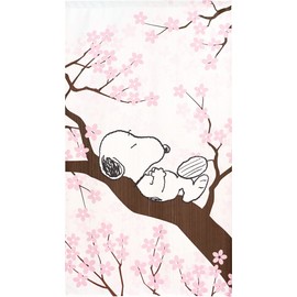 Noren Workshop 98007 Noren Snoopy Fashionable Tapestry Poster Width 33.5 x Length 59.1 inches (85 x 150 cm), Divider, Blindfold, Seasonal, Spring Cheerfulness