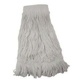 Boardwalk BWK524R 24 oz. Pro Loop Web/Tailband Premium Saddleback Rayon Mop Head - White (12/Carton)
