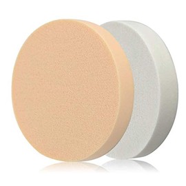 LASSUM 6 Pcs Round Makeup Sponge Facial Powder Puff,Beauty Makeup Foundation Powder Puff -Uses for Dry and Wet 3.54" Diameter