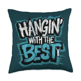 Gymnastics Rings I Hanging With The Best I Rings Gymnast Throw Pillow
