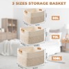 danpinera Large Woven Basket 25’’*16’’*16’’ Rectangle Woven Baskets for Storage,