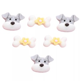 Shelly's Buttons and More Lucky Dog - Shelly's Buttons - Flat Back Schnauzer Embellishments - Craft Scrap